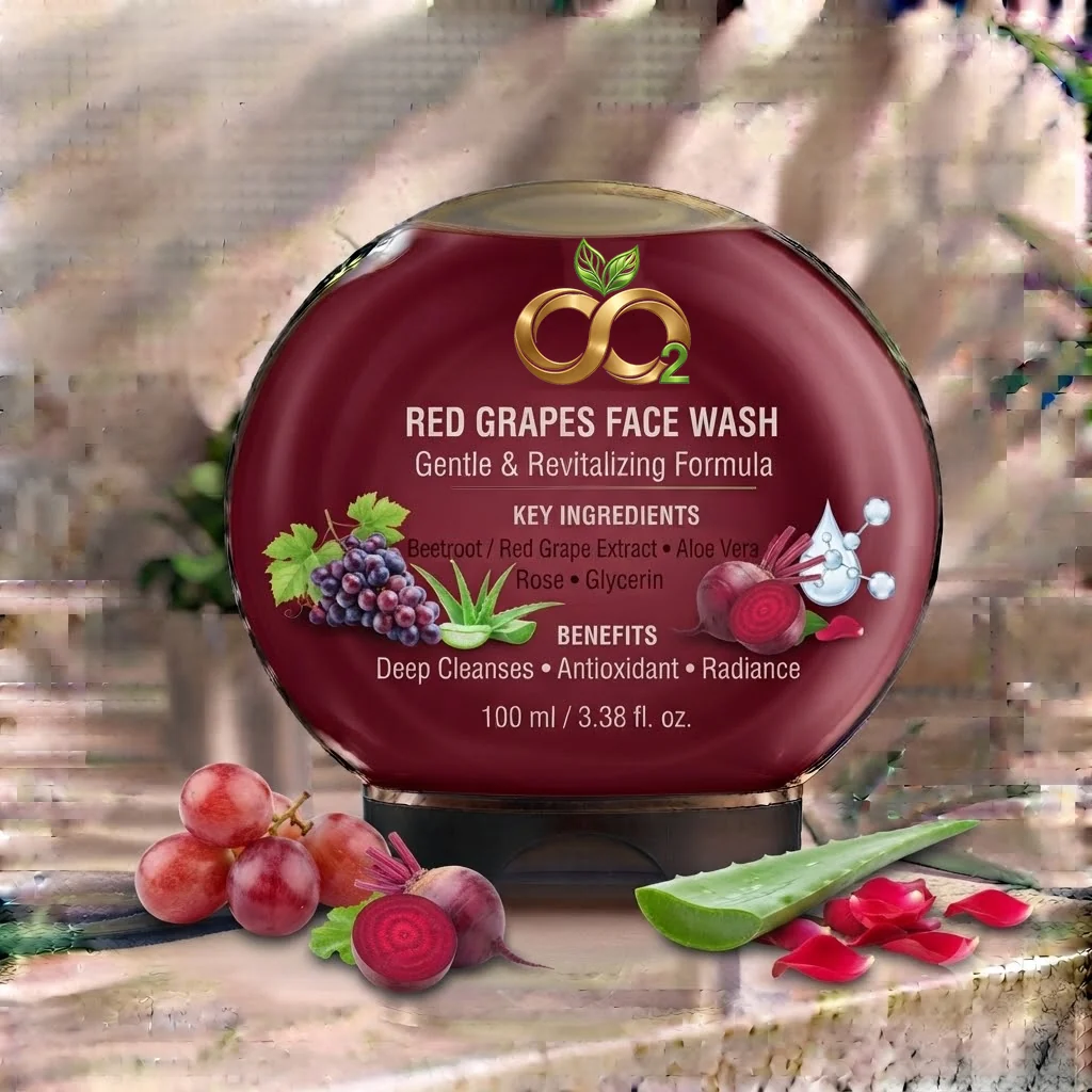 Red Grapes Face Wash — Gentle & revitalizing formula